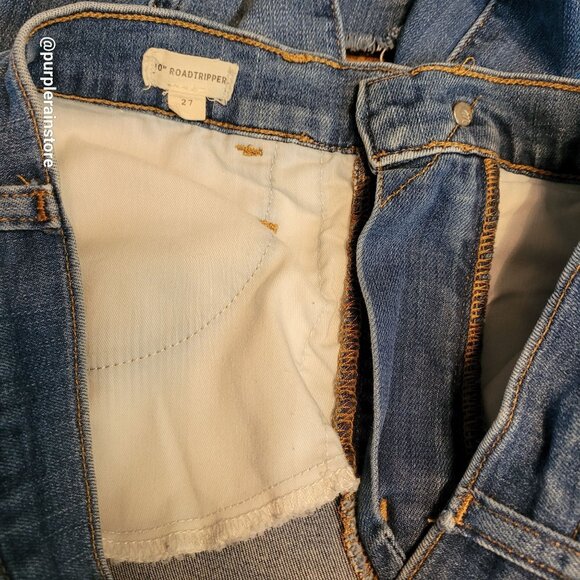 Madewell Jeans 27 Roadtripper 10" Waterford Wash M0572 Tummy Control Raw Hem - Picture 4 of 12